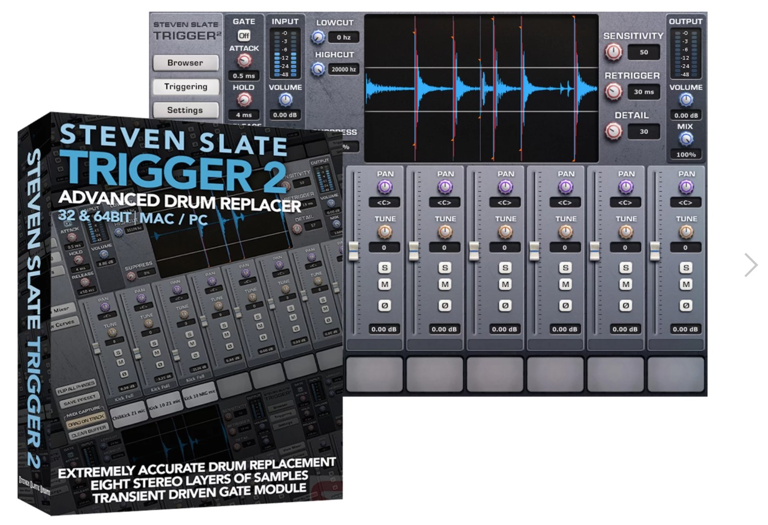 Steven Slate Audio Trigger 2 Platinum Drum Replacer  (Latest Version